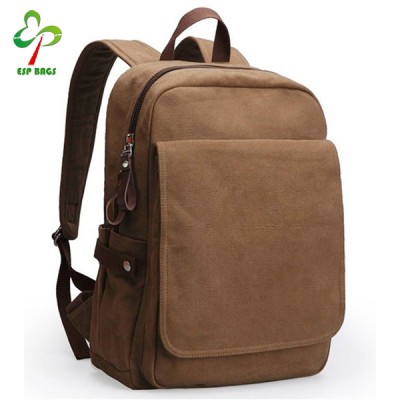 Excellent Quality Mens College School Students Travel Coated Canvas Backpack Bag Laptop for 15" Notebook