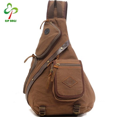 2017 new fashion China supplier haversack bag, canvas mens shoulder bag