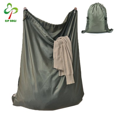 Big Heavy Duty Laundry Washing Bag, 2 Strong Shoulder Straps Drawstring Wash Backpack