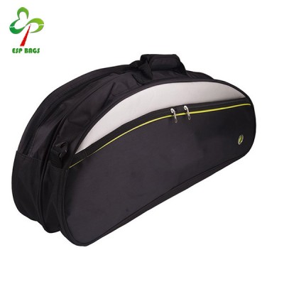 Large capacity two main bag badminton bag, ventilation custom badminton racket bag