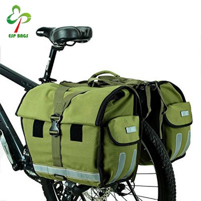 Ultra-durable material stylish appearance rear seat trunk bike transport messenger travel bag