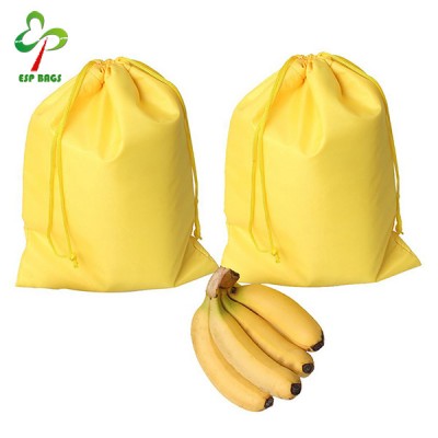 China supplier lightweight durable protective bag for banana, 2 pack tear-resistant drawstring fresh banana protection bag